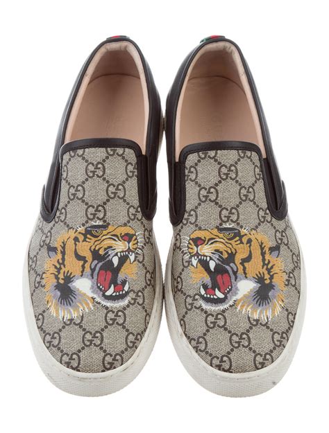 gucci men tiger shoe|Gucci tiger slip on.